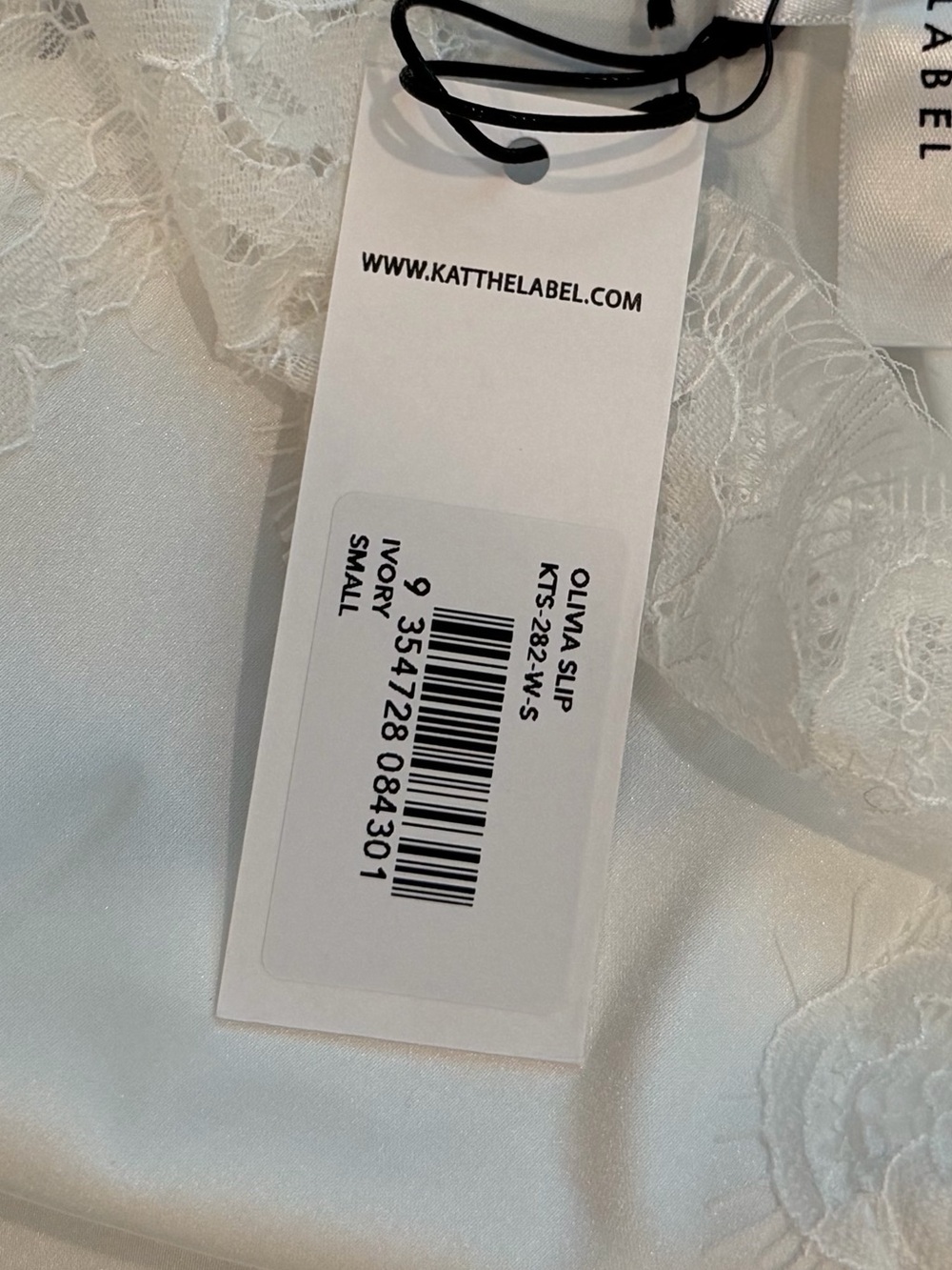 Lace Trim Satin Chemise Slip - White - NWT - Picture 6 of 6